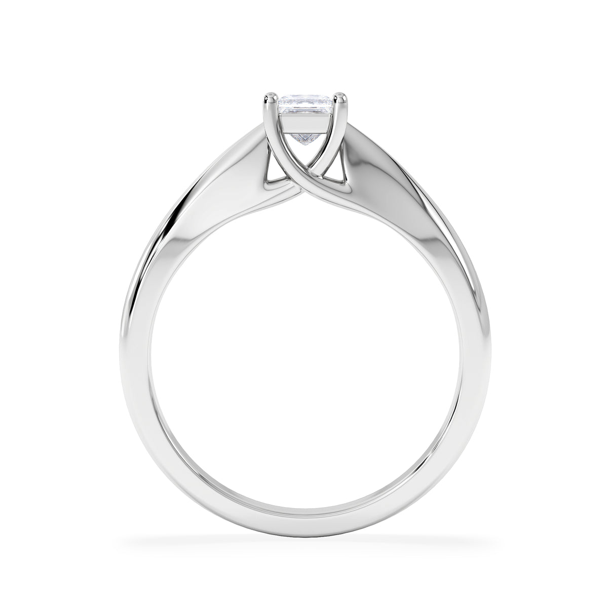 Naomi Princess Cut Lab Diamond Engagement Ring 0.33ct H/SI in 925 Silver