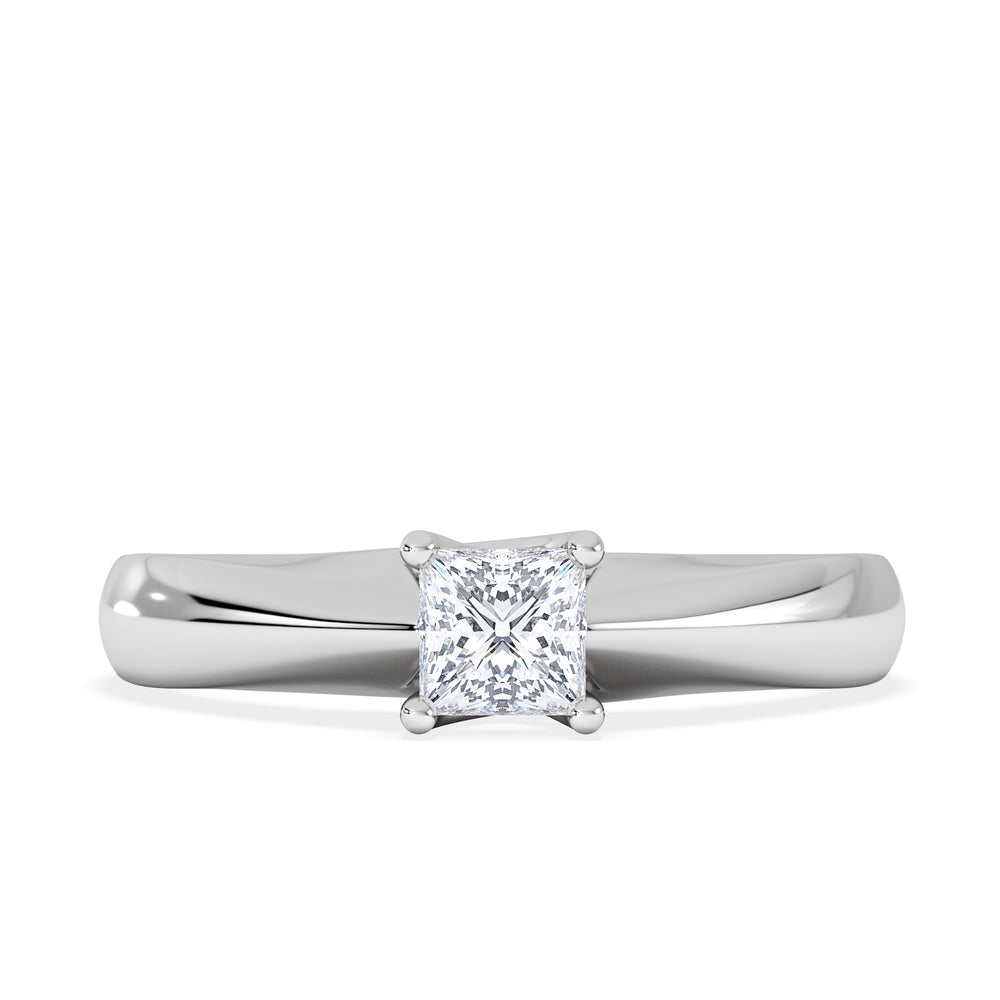 Naomi Princess Cut Lab Diamond Engagement Ring 0.33ct H/SI in 925 Silver