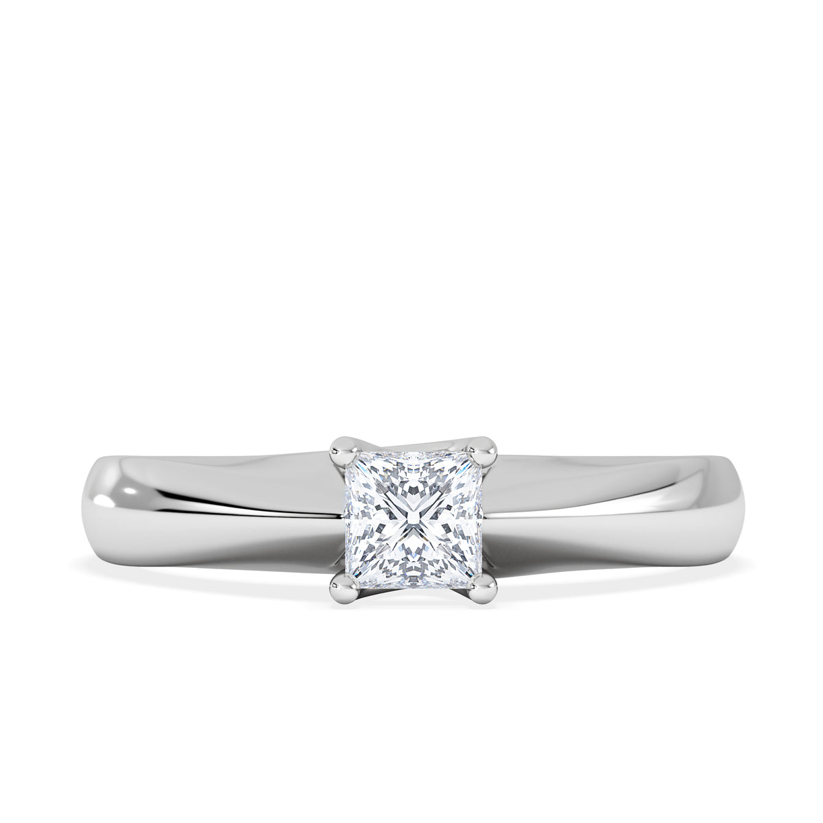 Naomi Princess Cut Lab Diamond Engagement Ring 0.33ct H/SI in 925 Silver