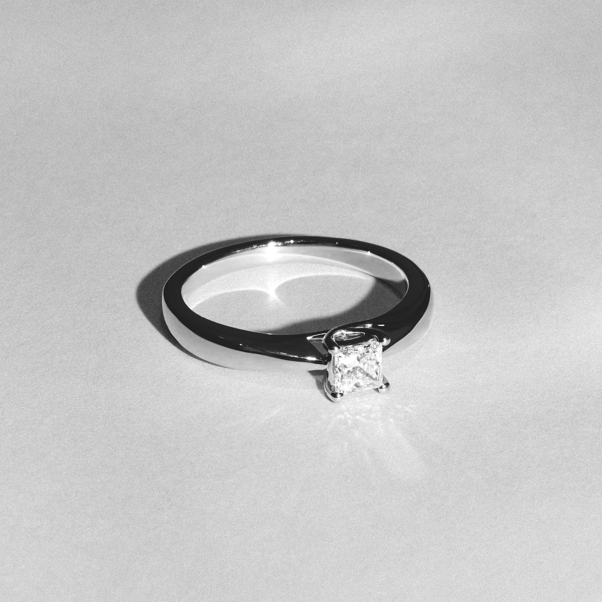Naomi Princess Cut Lab Diamond Engagement Ring 0.33ct H/SI in 925 Silver