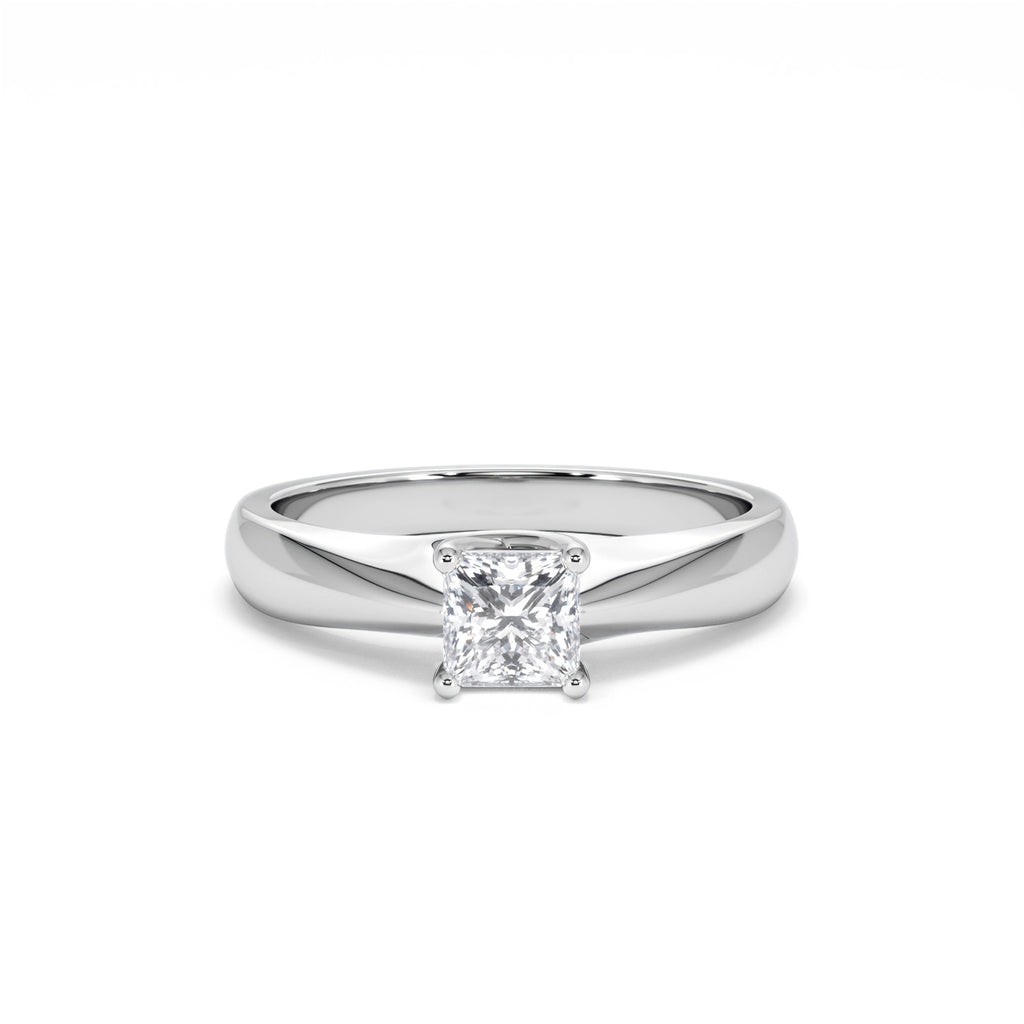 Naomi Princess Cut Lab Diamond Engagement Ring 0.50ct H/SI in 9k White Gold
