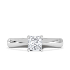 Naomi Princess Cut Lab Diamond Engagement Ring 0.50ct H/SI in 925 Silver