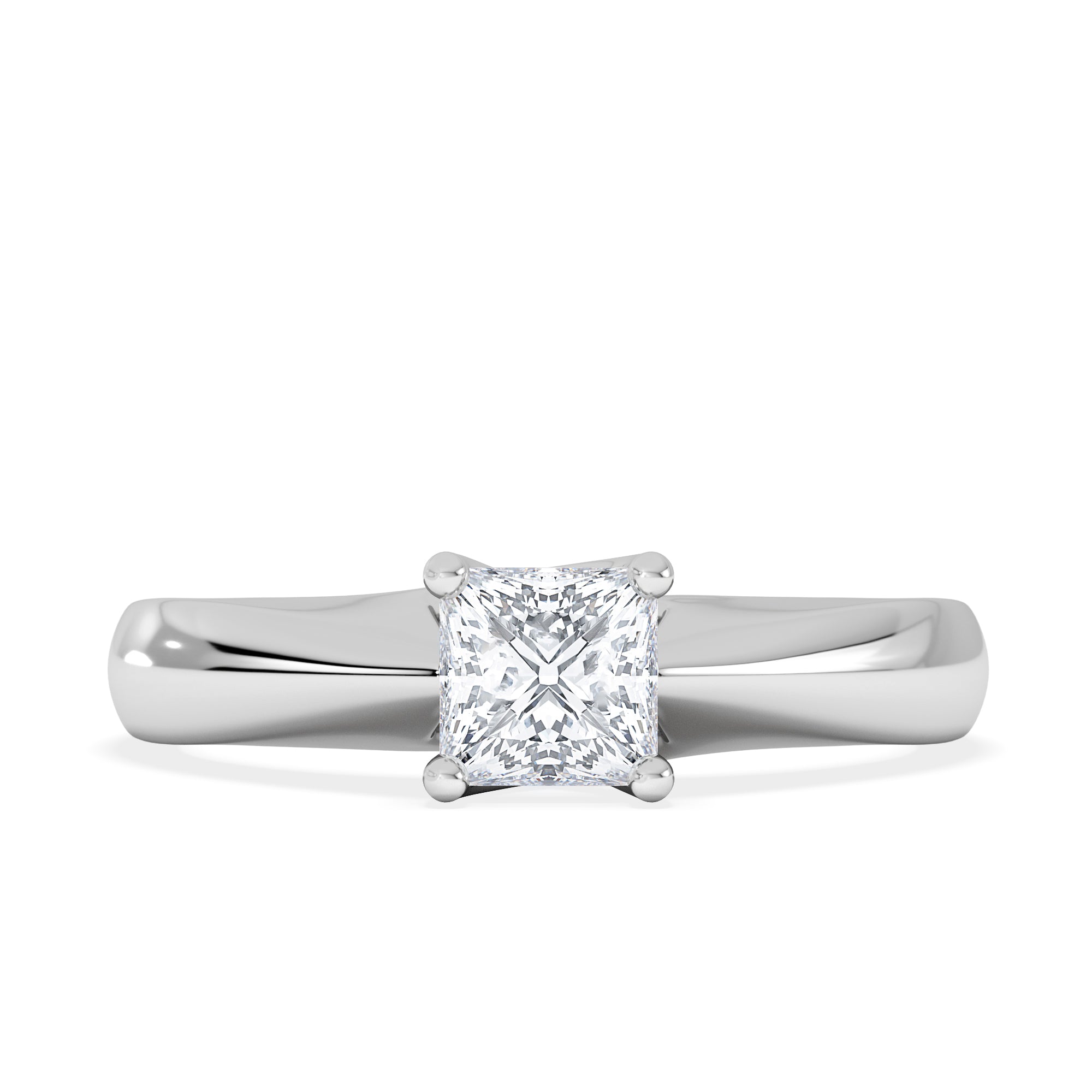 Naomi Princess Cut Lab Diamond Engagement Ring 0.50ct H/SI in 925 Silver