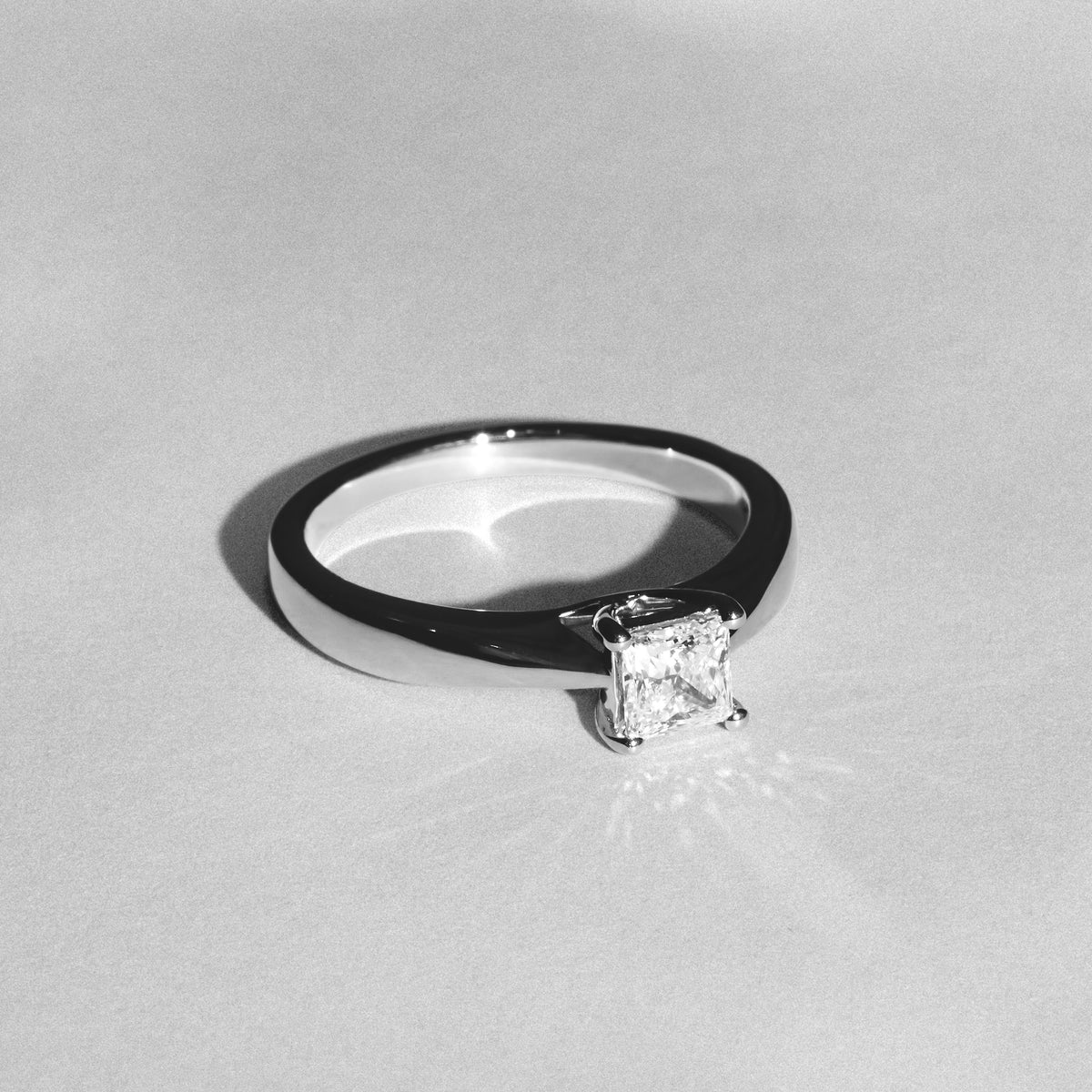 Naomi Princess Cut Lab Diamond Engagement Ring 0.50ct H/SI in 925 Silver