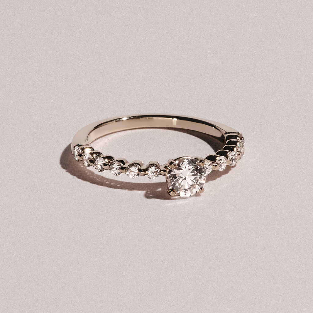 Solstice Round Cut 0.80ct Lab Diamond Engagement Ring F/VS in 9k Gold