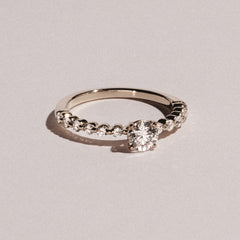 Solstice Round Cut 0.80ct Lab Diamond Engagement Ring F/VS in 9k Gold