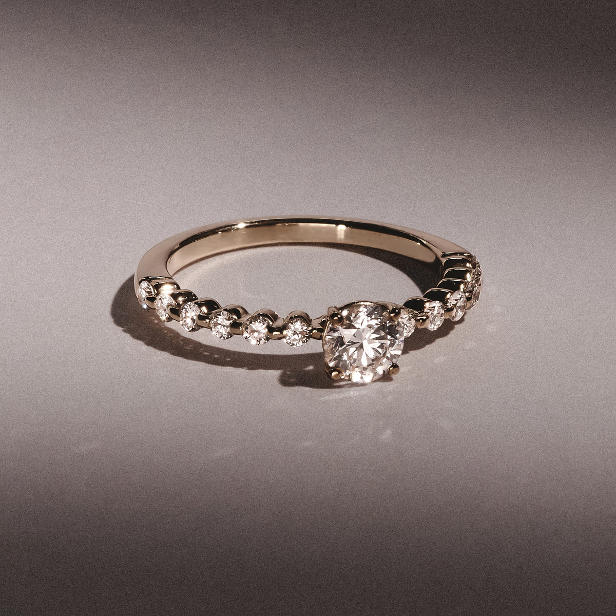 Solstice Round Cut 0.80ct Lab Diamond Engagement Ring F/VS in 9k Gold