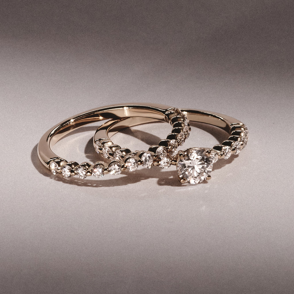 Solstice Round Cut 0.80ct Lab Diamond Engagement Ring F/VS in 9k Gold