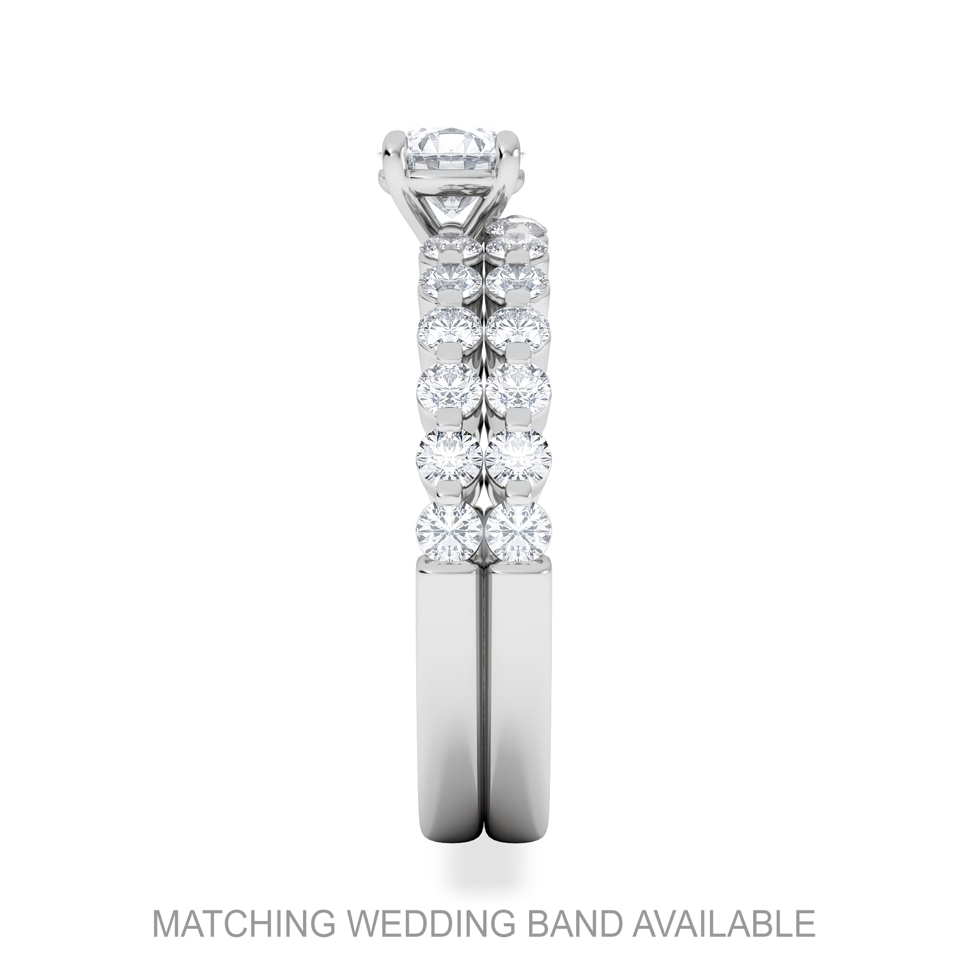Solstice Round Cut 0.80ct Lab Diamond Engagement Ring F/VS in 9k White Gold