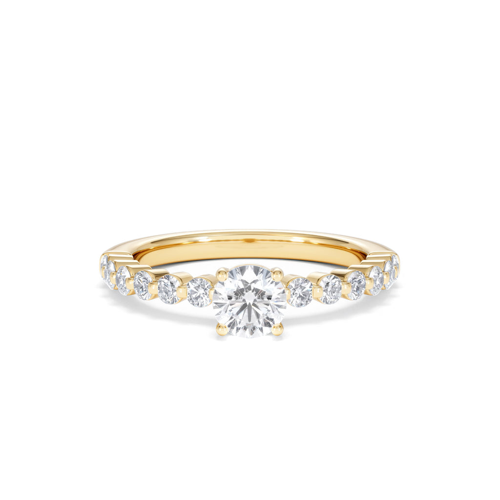 Solstice Round Cut 0.80ct Lab Diamond Engagement Ring F/VS in 9k Gold