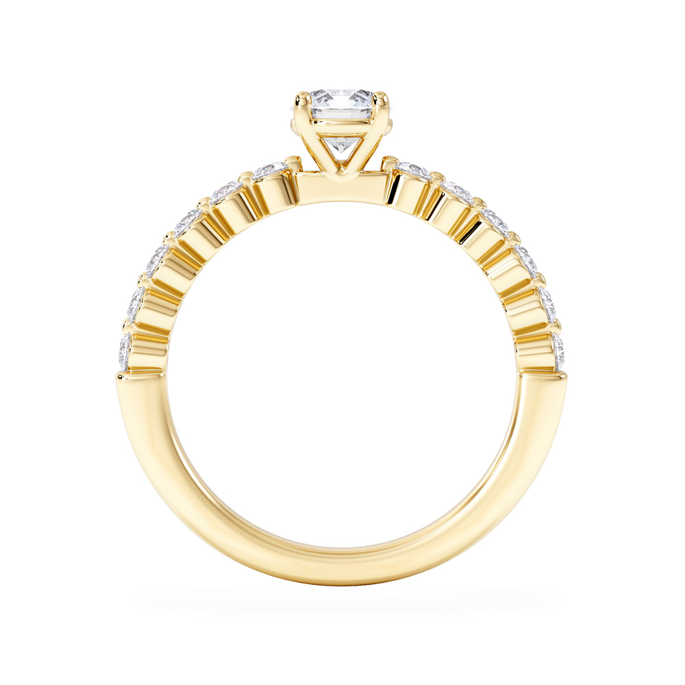 Solstice Round Cut 0.80ct Lab Diamond Engagement Ring F/VS in 9k Gold