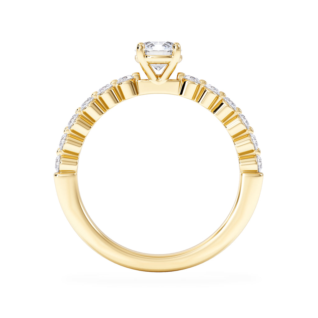 Solstice Round Cut 0.80ct Lab Diamond Engagement Ring F/VS in 9k Gold