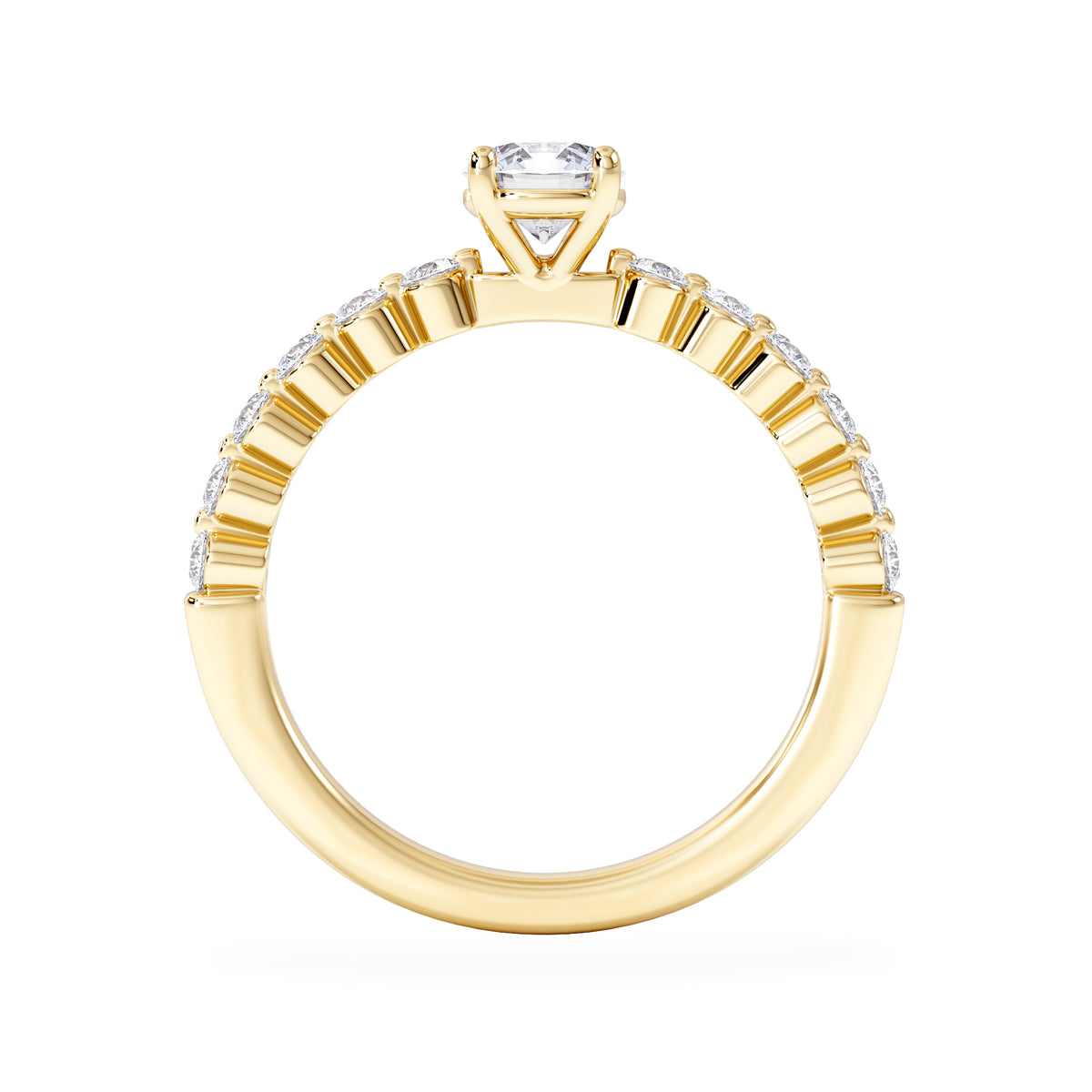 Solstice Round Cut 0.80ct Lab Diamond Engagement Ring F/VS in 9k Gold