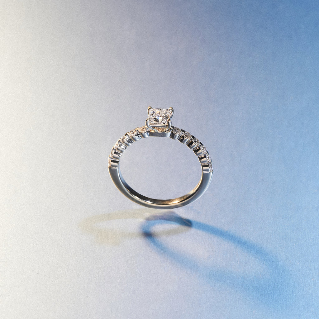 Solstice Princess Cut 0.80ct Lab Diamond Engagement Ring F/VS in 9k Gold