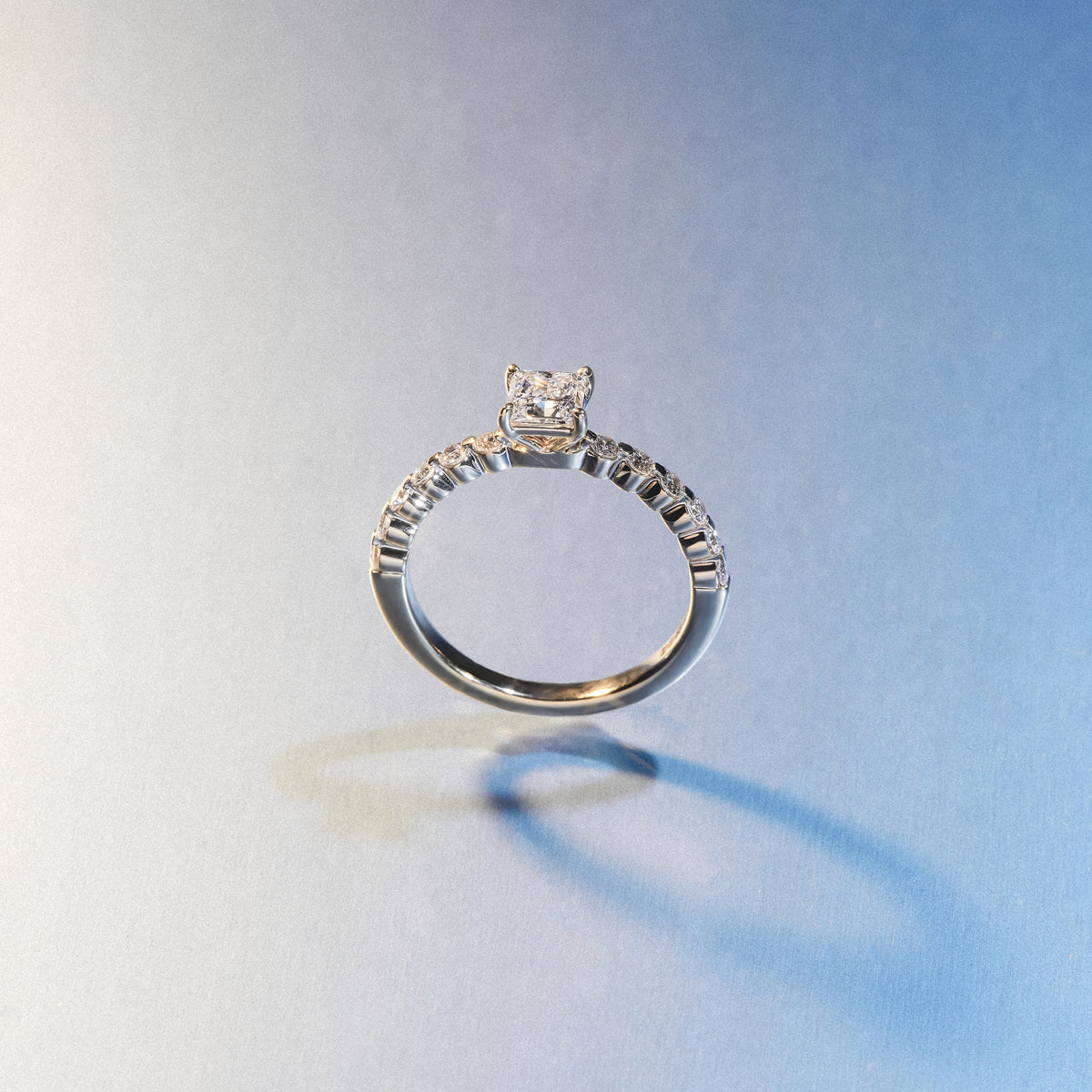 Solstice Princess Cut 0.80ct Lab Diamond Engagement Ring F/VS in 9k Gold