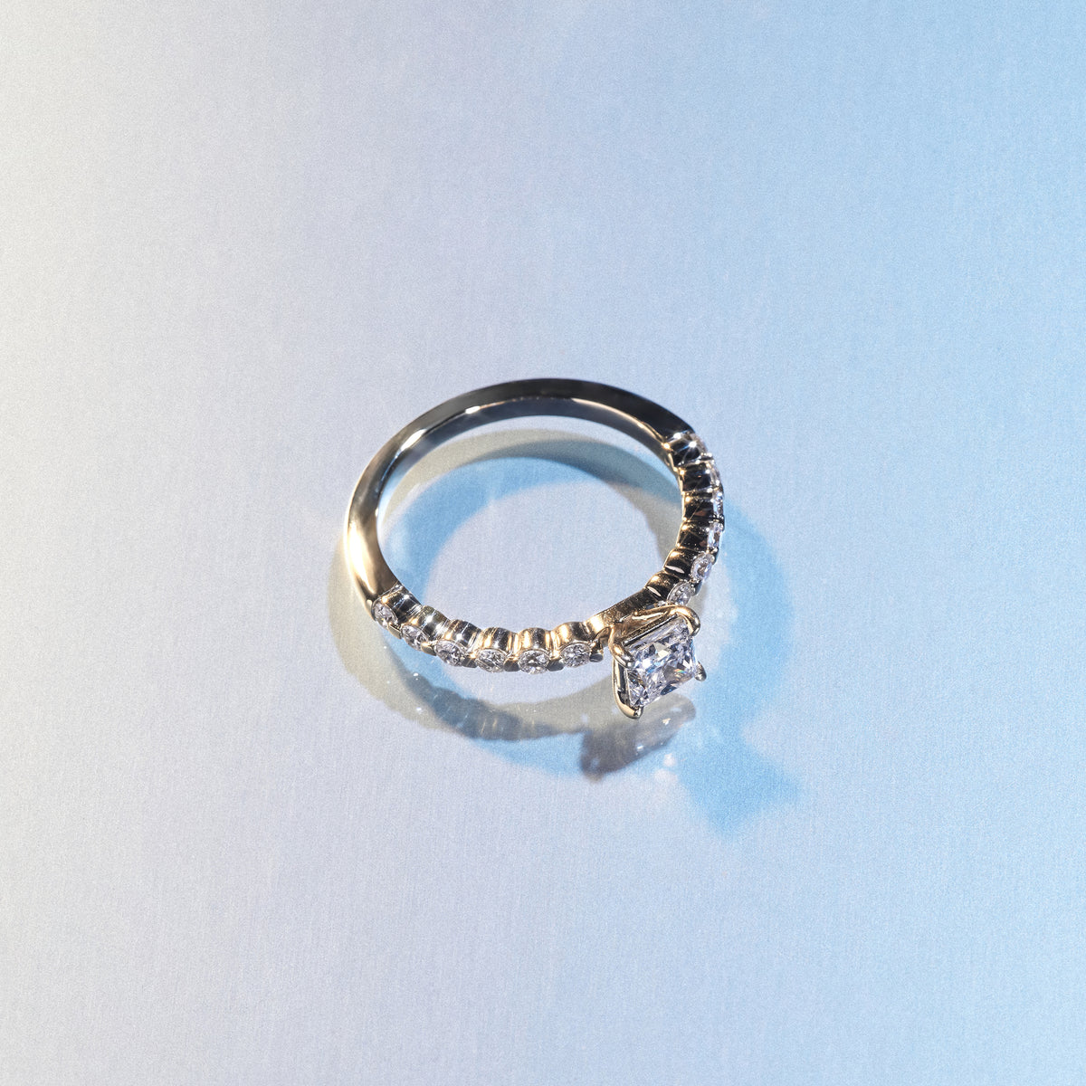Solstice Princess Cut 0.80ct Lab Diamond Engagement Ring F/VS in 9k Gold