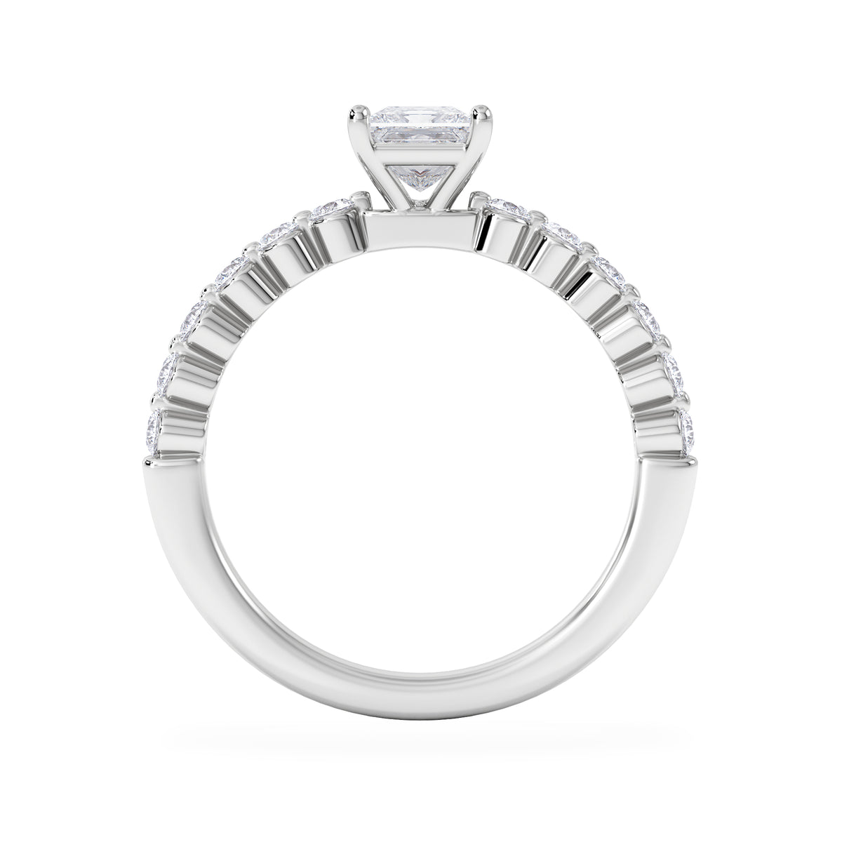 Solstice Princess Cut 0.80ct Lab Diamond Engagement Ring F/VS in 9k White Gold