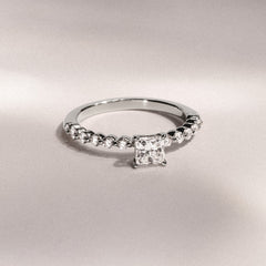 Solstice Princess Cut 0.80ct Lab Diamond Engagement Ring F/VS in 9k White Gold
