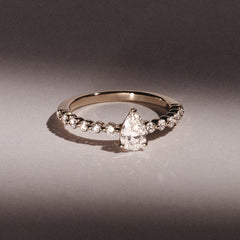 Solstice Pear Cut 0.80ct Lab Diamond Pear Shape Engagement Ring F/VS in 9k Gold