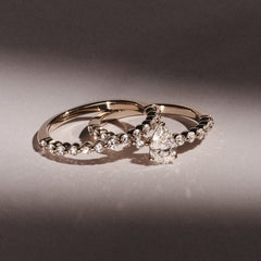 Solstice Pear Cut 0.80ct Lab Diamond Pear Shape Engagement Ring F/VS in 9k Gold