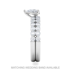 Solstice Pear Cut 0.80ct Lab Diamond Engagement Ring F/VS in 9k White Gold