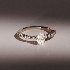 Solstice Oval Cut 0.80ct Lab Diamond Engagement Ring F/VS in 9k Gold