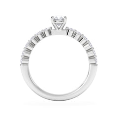Solstice Oval Cut 0.80ct Lab Diamond Engagement Ring F/VS in 9k White Gold