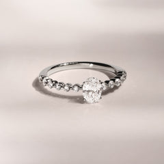 Solstice Oval Cut 0.80ct Lab Diamond Engagement Ring F/VS in 9k White Gold