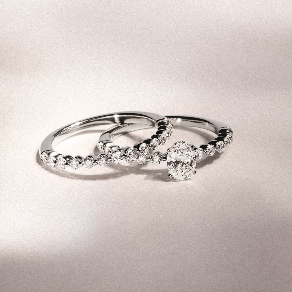 Solstice Oval Cut 0.80ct Lab Diamond Engagement Ring F/VS in 9k White Gold