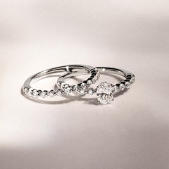 Solstice Oval Cut 0.80ct Lab Diamond Engagement Ring F/VS in 9k White Gold