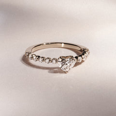 Solstice Heart Cut 0.80ct Lab Diamond Engagement Ring F/VS in 9k Gold