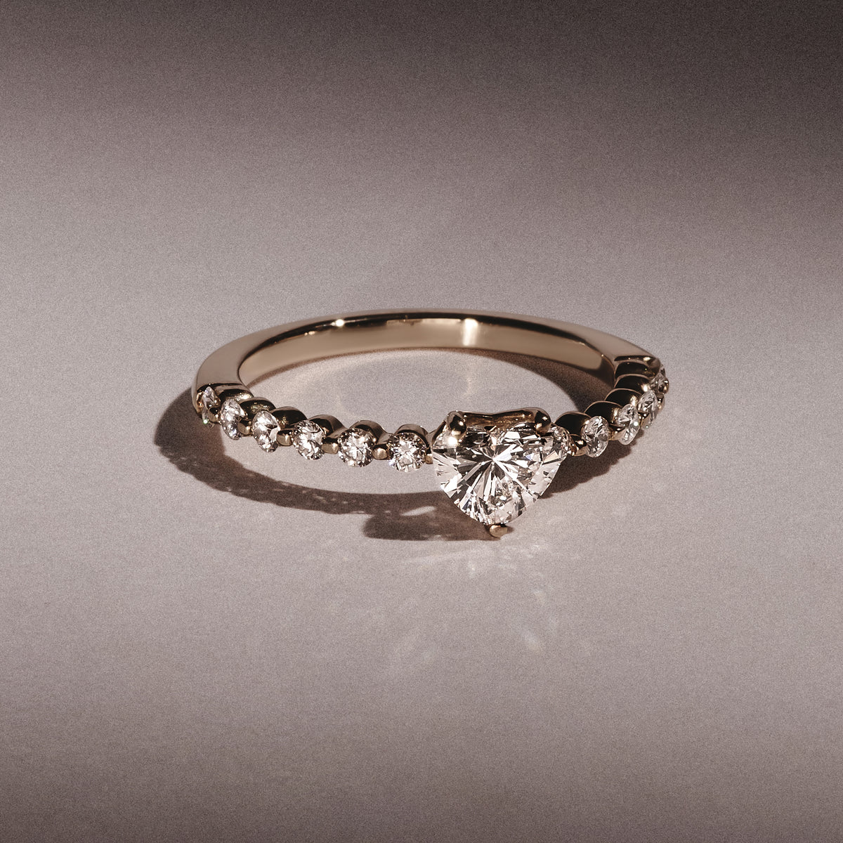 Solstice Heart Cut 0.80ct Lab Diamond Engagement Ring F/VS in 9k Gold