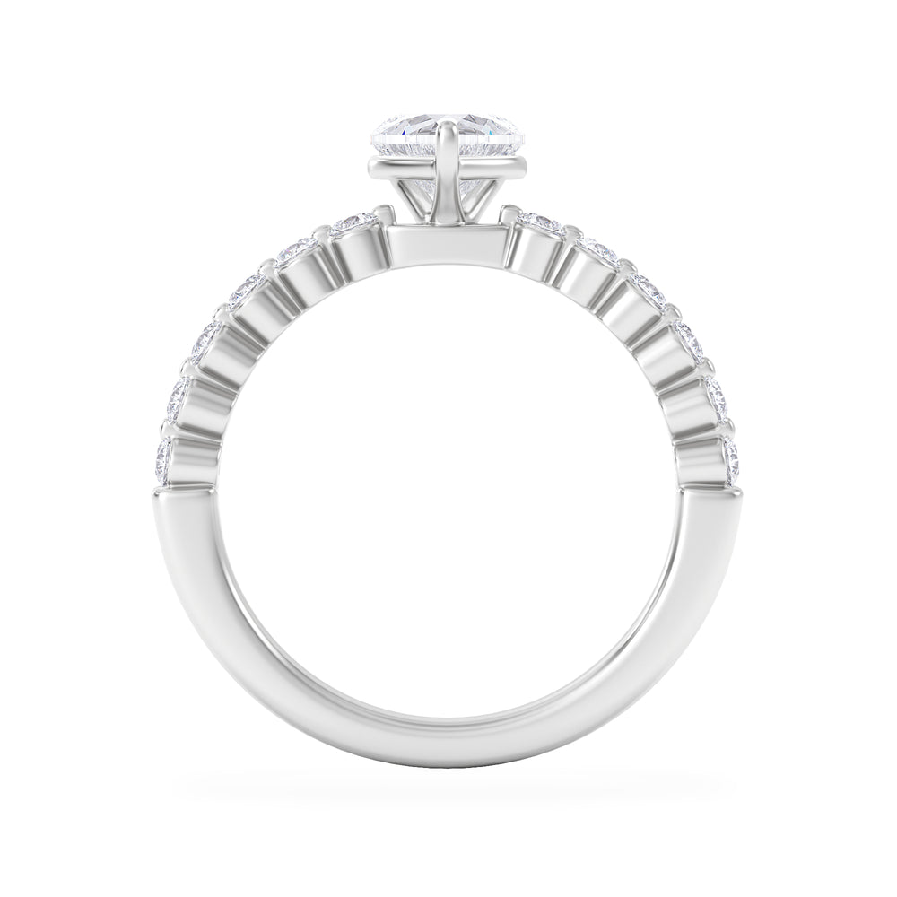 Solstice Heart Cut 0.80ct Lab Diamond Engagement Ring F/VS in 9k White Gold