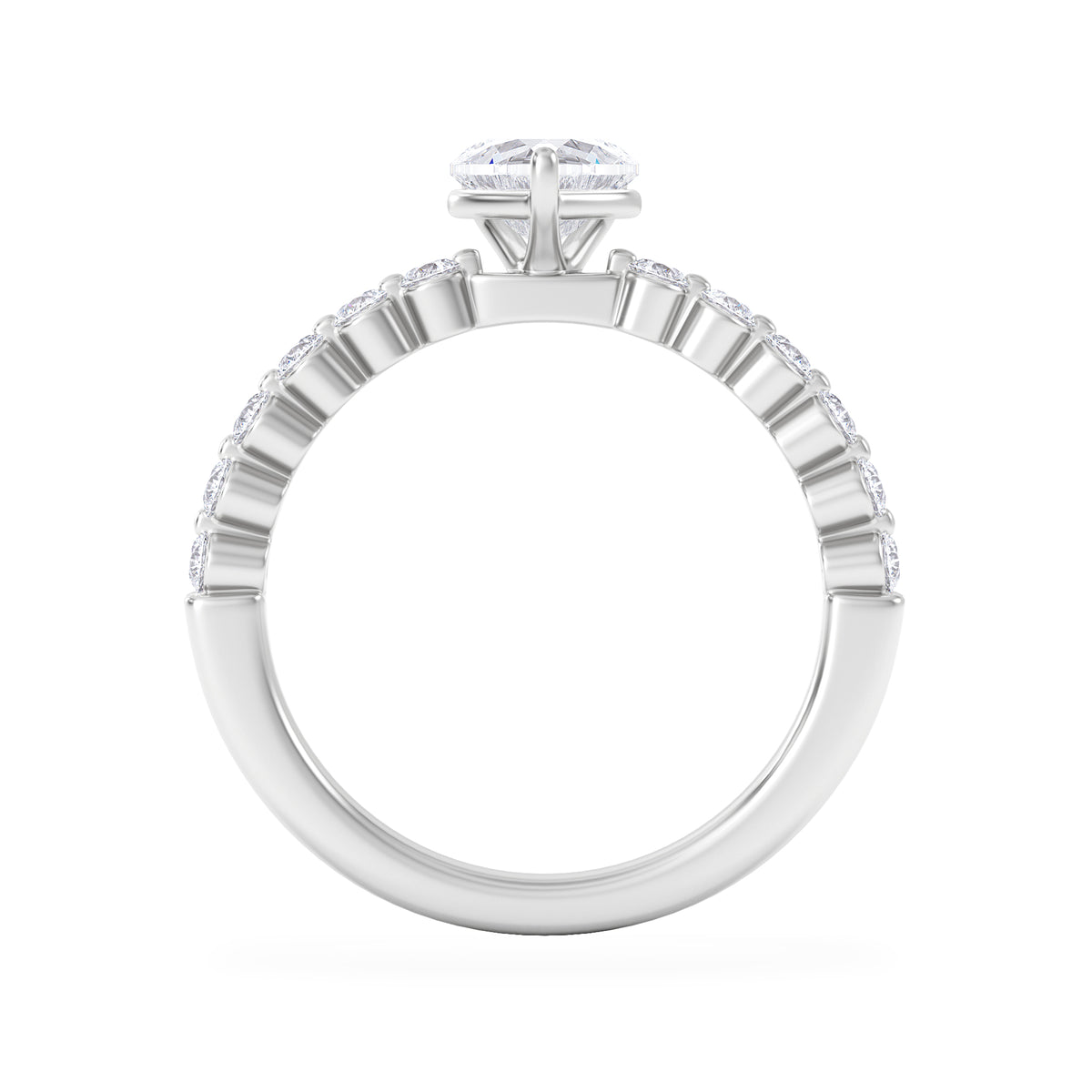 Solstice Heart Cut 0.80ct Lab Diamond Engagement Ring F/VS in 9k White Gold