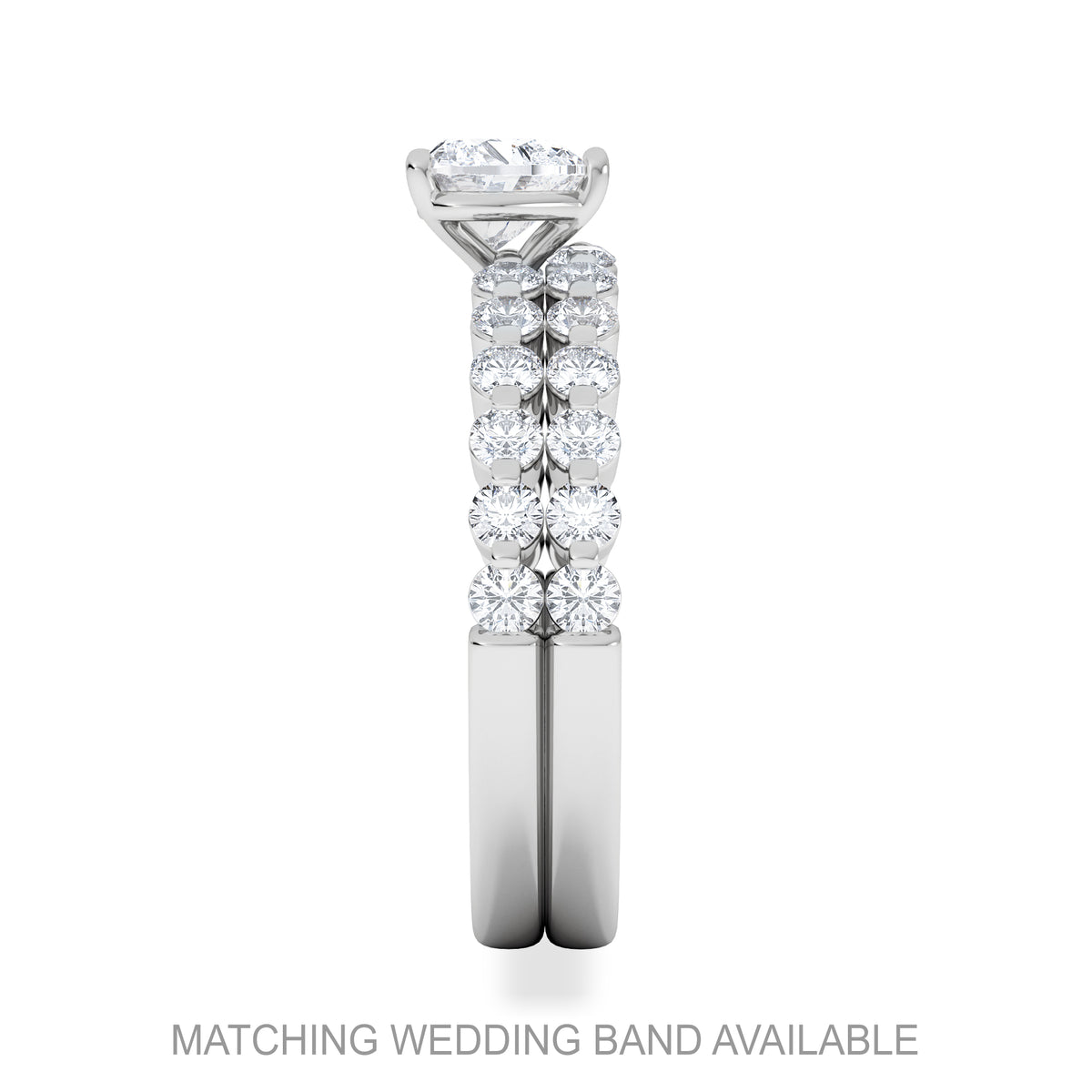 Solstice Heart Cut 0.80ct Lab Diamond Engagement Ring F/VS in 9k White Gold