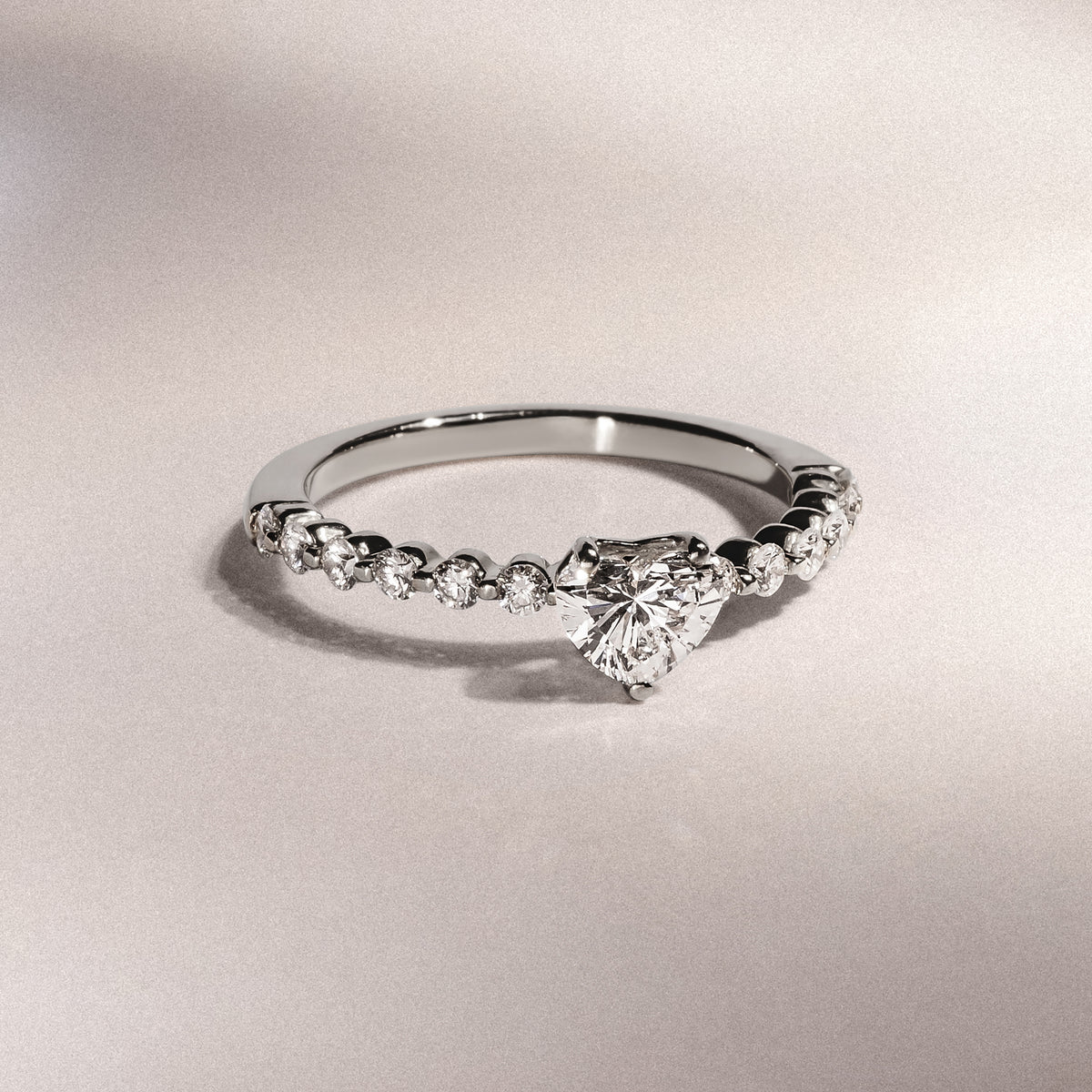 Solstice Heart Cut 0.80ct Lab Diamond Engagement Ring F/VS in 9k White Gold