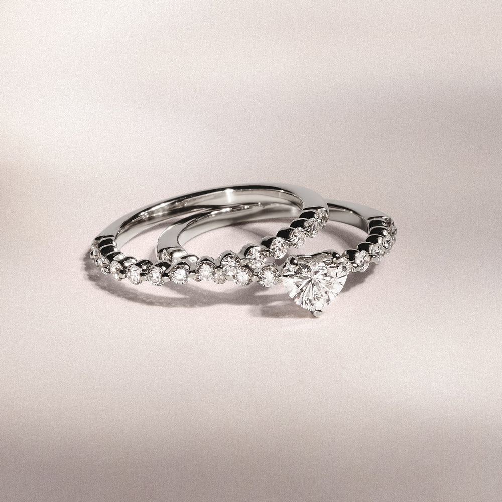 Solstice Heart Cut 0.80ct Lab Diamond Engagement Ring F/VS in 9k White Gold