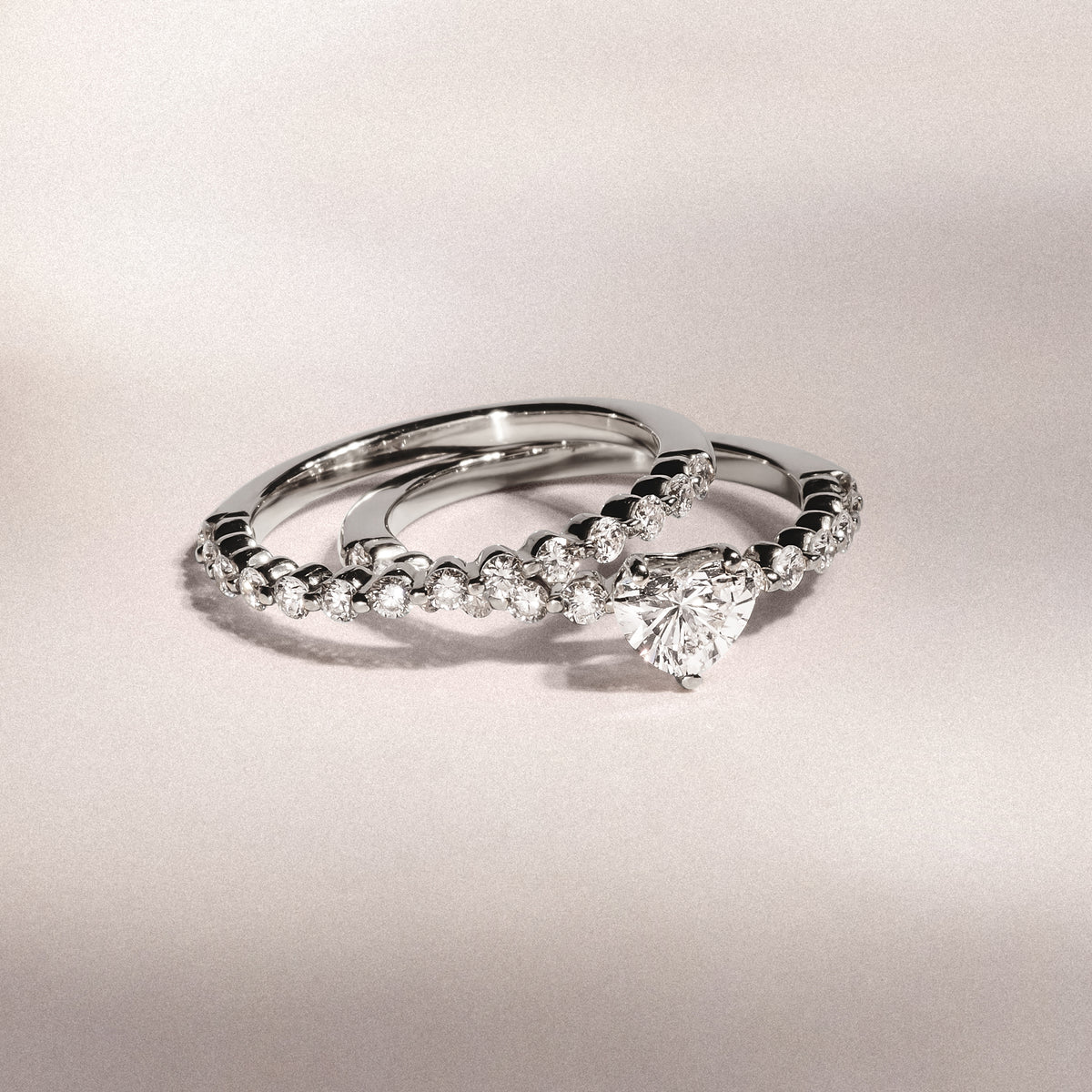Solstice Heart Cut 0.80ct Lab Diamond Engagement Ring F/VS in 9k White Gold