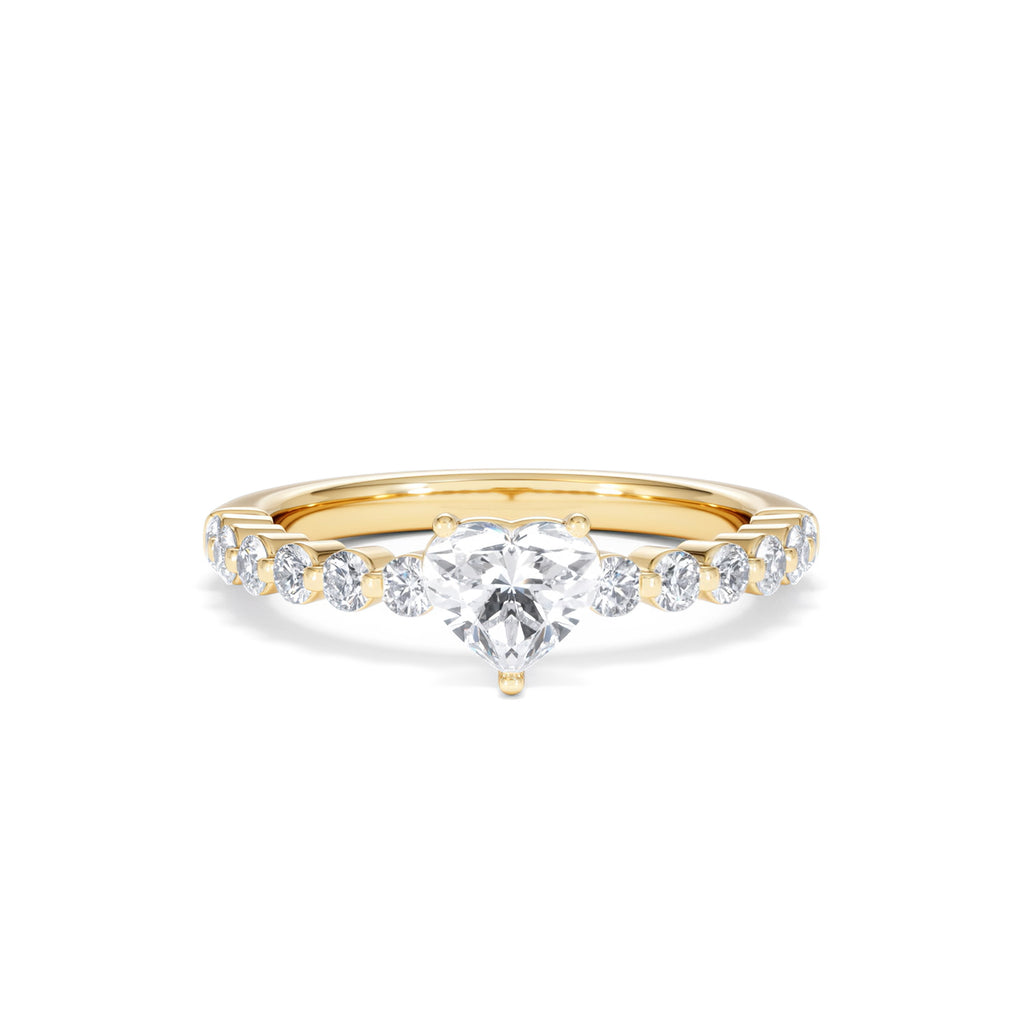 Solstice Heart Cut 0.80ct Lab Diamond Engagement Ring F/VS in 9k Gold