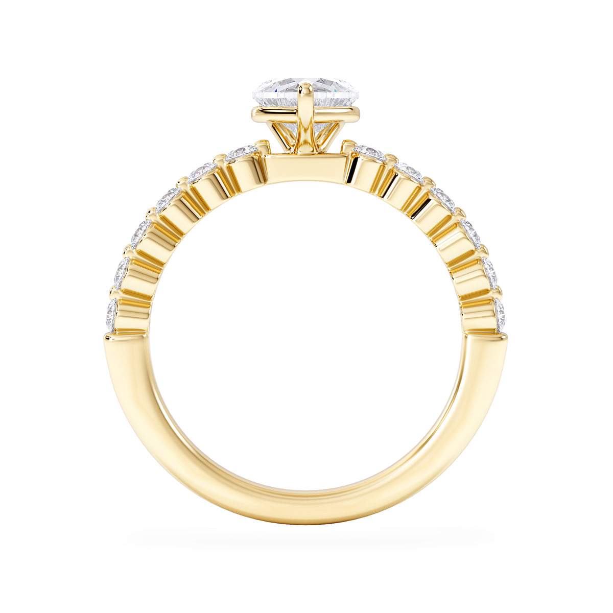Solstice Heart Cut 0.80ct Lab Diamond Engagement Ring F/VS in 9k Gold