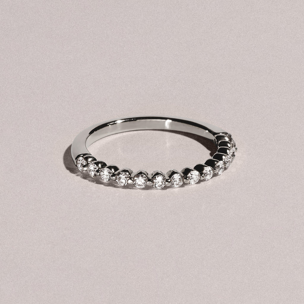 Solstice 0.35ct Lab Diamond Half Eternity Ring F/VS in 9k White Gold