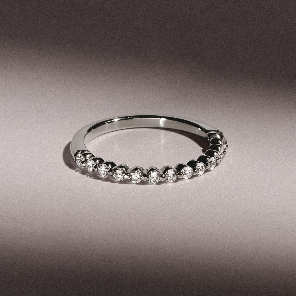 Solstice 0.35ct Lab Diamond Half Eternity Ring F/VS in 9k White Gold