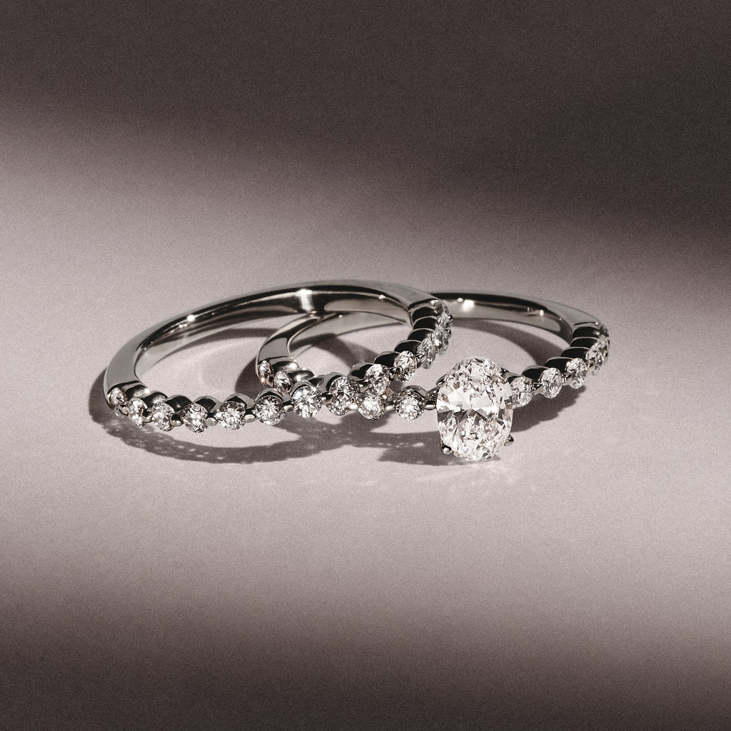 Solstice 0.35ct Lab Diamond Half Eternity Ring F/VS in 9k White Gold