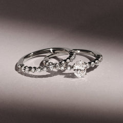 Solstice 0.35ct Lab Diamond Half Eternity Ring F/VS in 9k White Gold