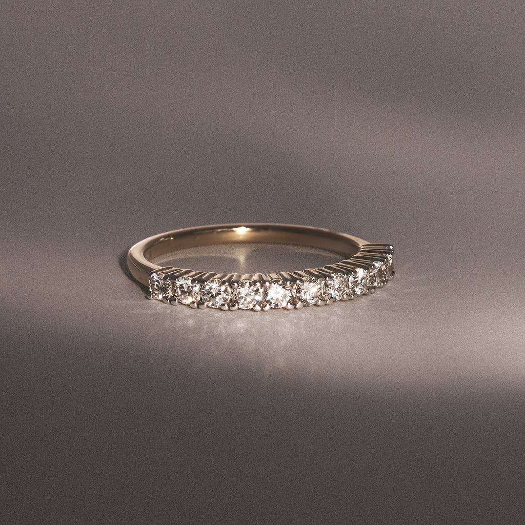 Twilight Lab Diamond Half Eternity Ring 0.50ct in 18K Gold Vermeil