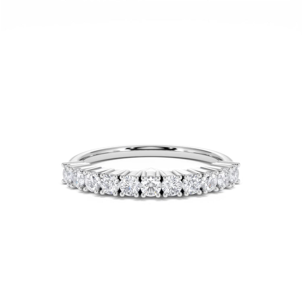 Twilight Lab Diamond 0.50ct H/SI Half Eternity Ring 925 Silver