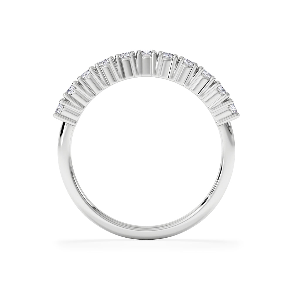 Twilight Lab Diamond Half Eternity Ring 0.50ct in 925 Silver