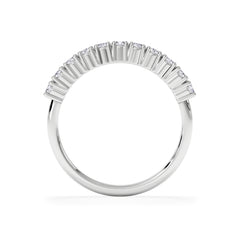 Twilight Lab Diamond Half Eternity Ring 0.50ct in 925 Silver