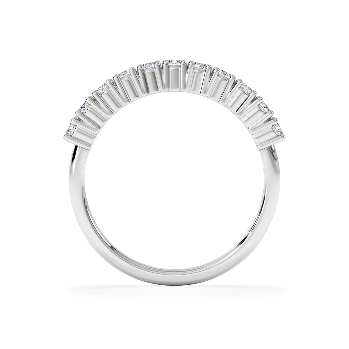 Twilight Lab Diamond Half Eternity Ring 0.50ct in 925 Silver