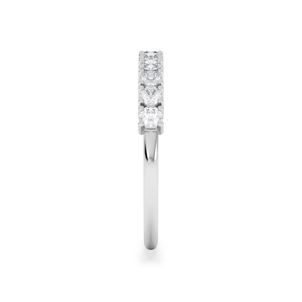Twilight Lab Diamond Half Eternity Ring 0.50ct in 925 Silver